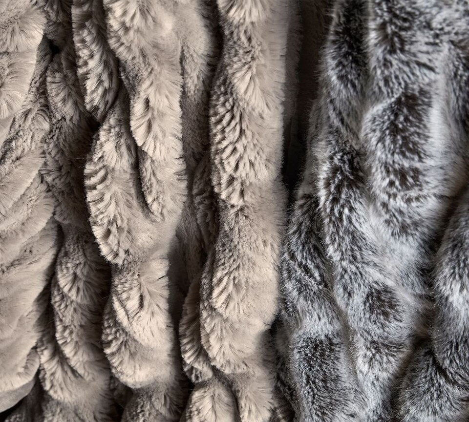 Faux Fur Ruched Throws Pottery Barn Australia